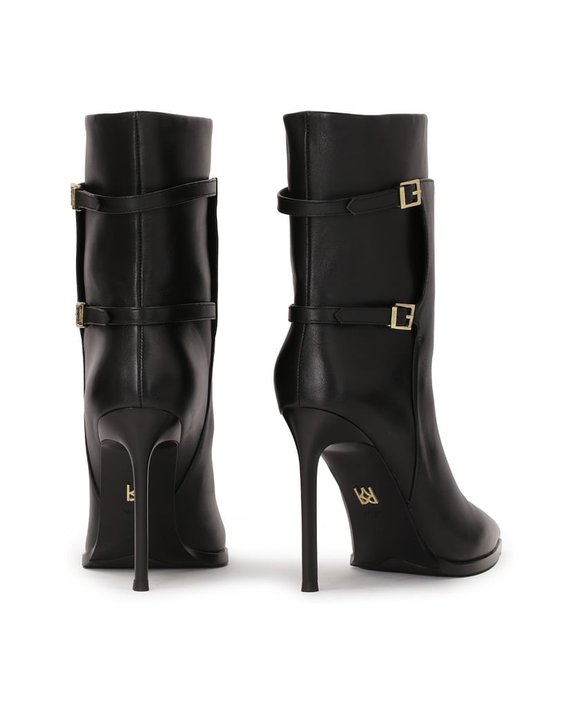 Kazar-Schwarze-Stiefel-mit-originalem-Schaft-mit-Schnallen-schwarz