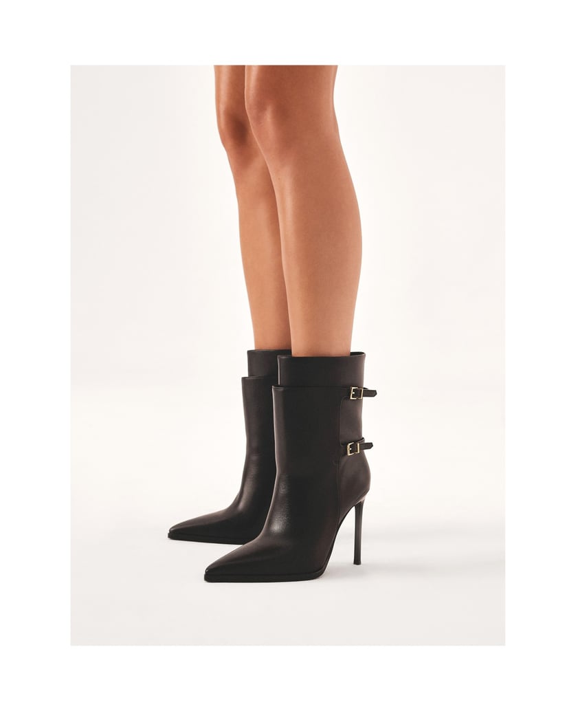 Kazar-Schwarze-Stiefel-mit-originalem-Schaft-mit-Schnallen-schwarz