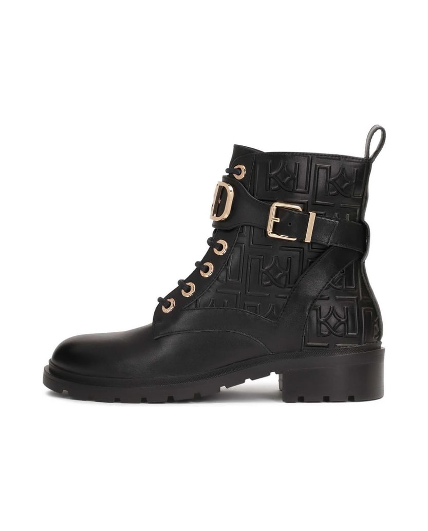 Kazar-Mit-Monogramm-verzierte-Stiefel-schwarz