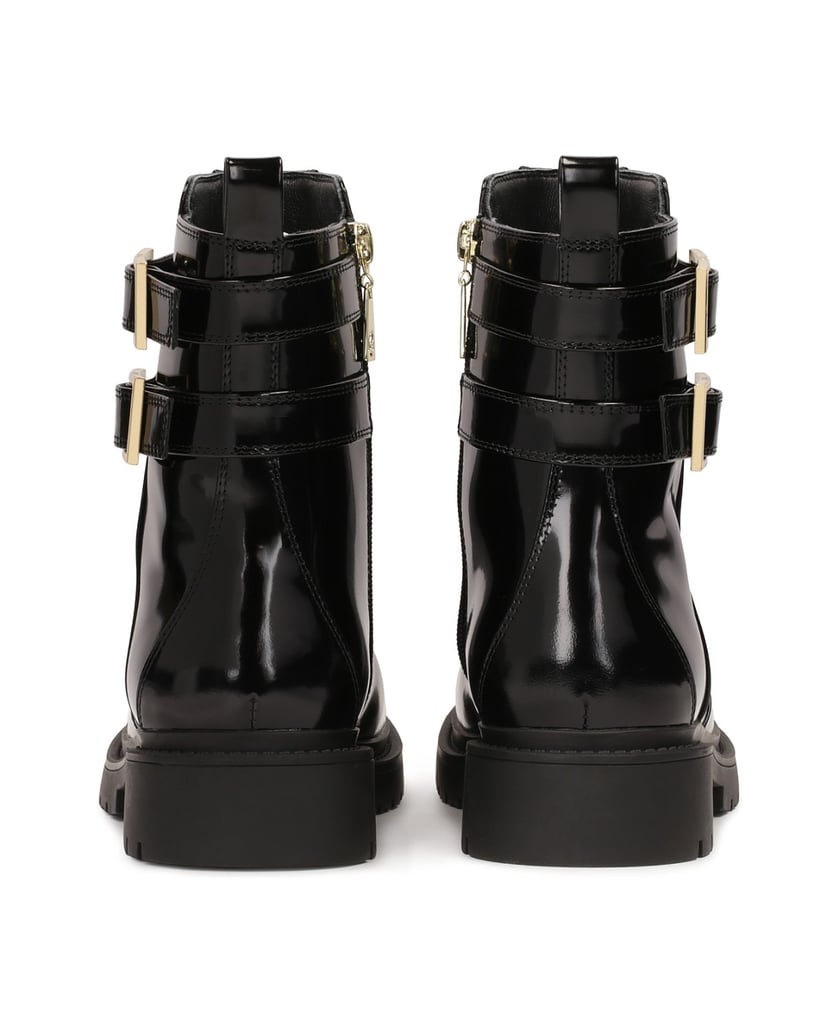 Kazar-Flache-Stiefel-mit-verzierter-Schnallenlasche-schwarz