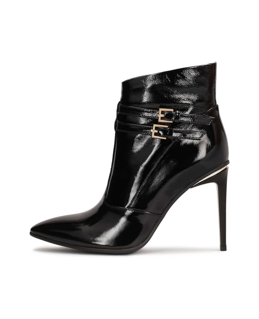 Kazar-Klassische-schwarze-Lacklederstiefel-mit-Stilettoabsatz-schwarz