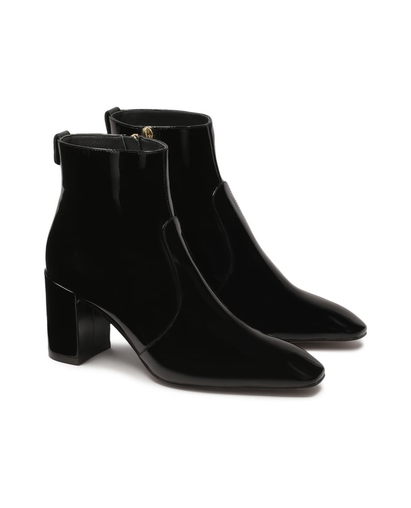 Kazar-Lacklederstiefel-mit-verlängerter,-abgeschnittener-Zehe-schwarz