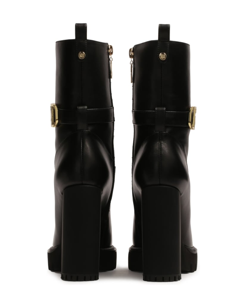 Kazar-Schwarze-KAZAR-Stiefel-mit-Monogramm-auf-einem-Pfosten-schwarz