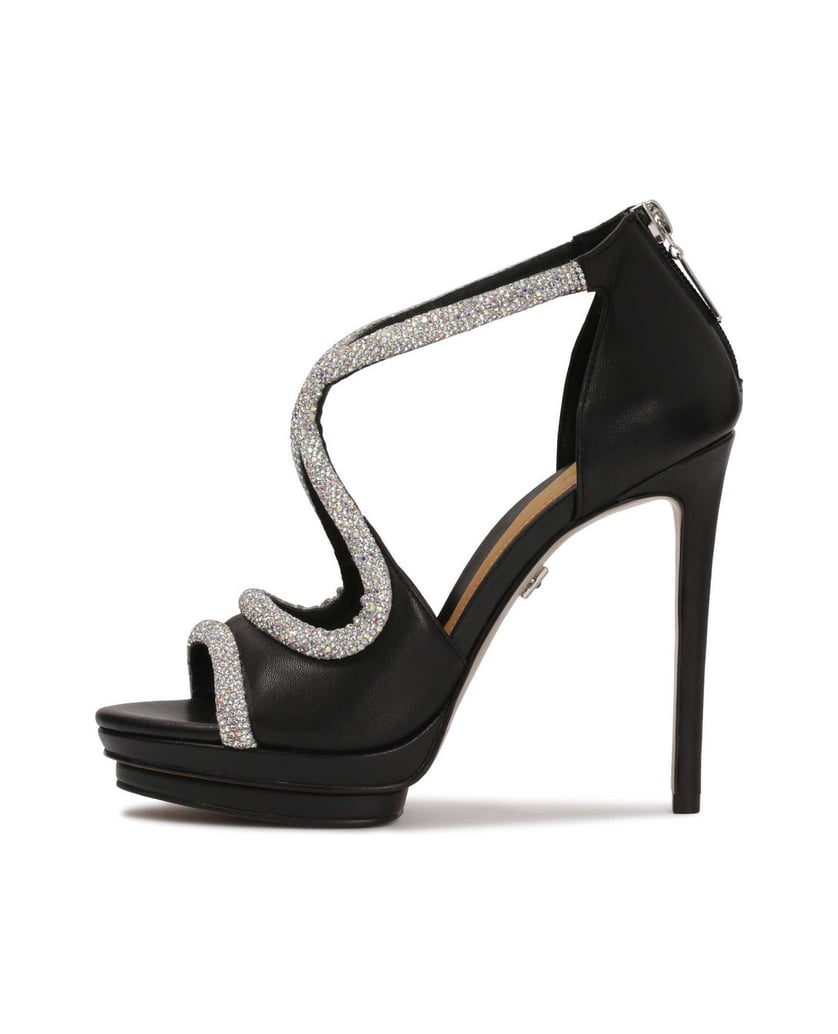 Kazar-Schwarze-formelle-Sandalen-mit-silbernen-Kristallen-schwarz