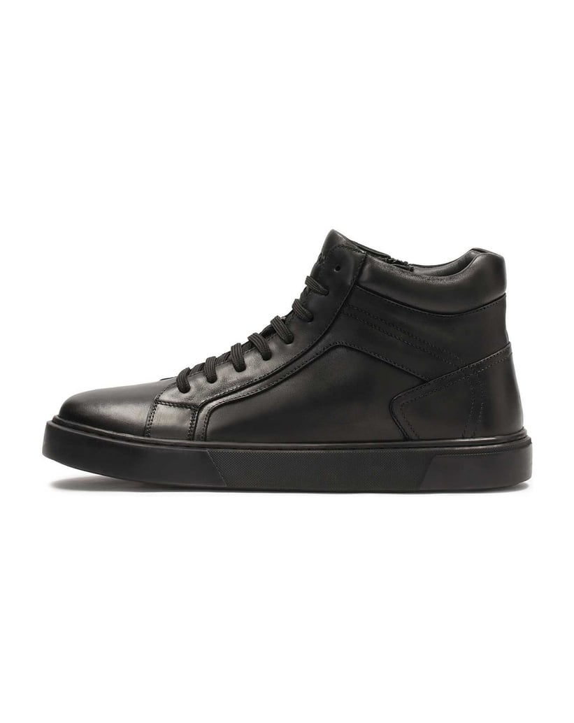 Kazar-Bequeme-schwarze-Herren-Sneaker-mit-hohem-Schaft-schwarz