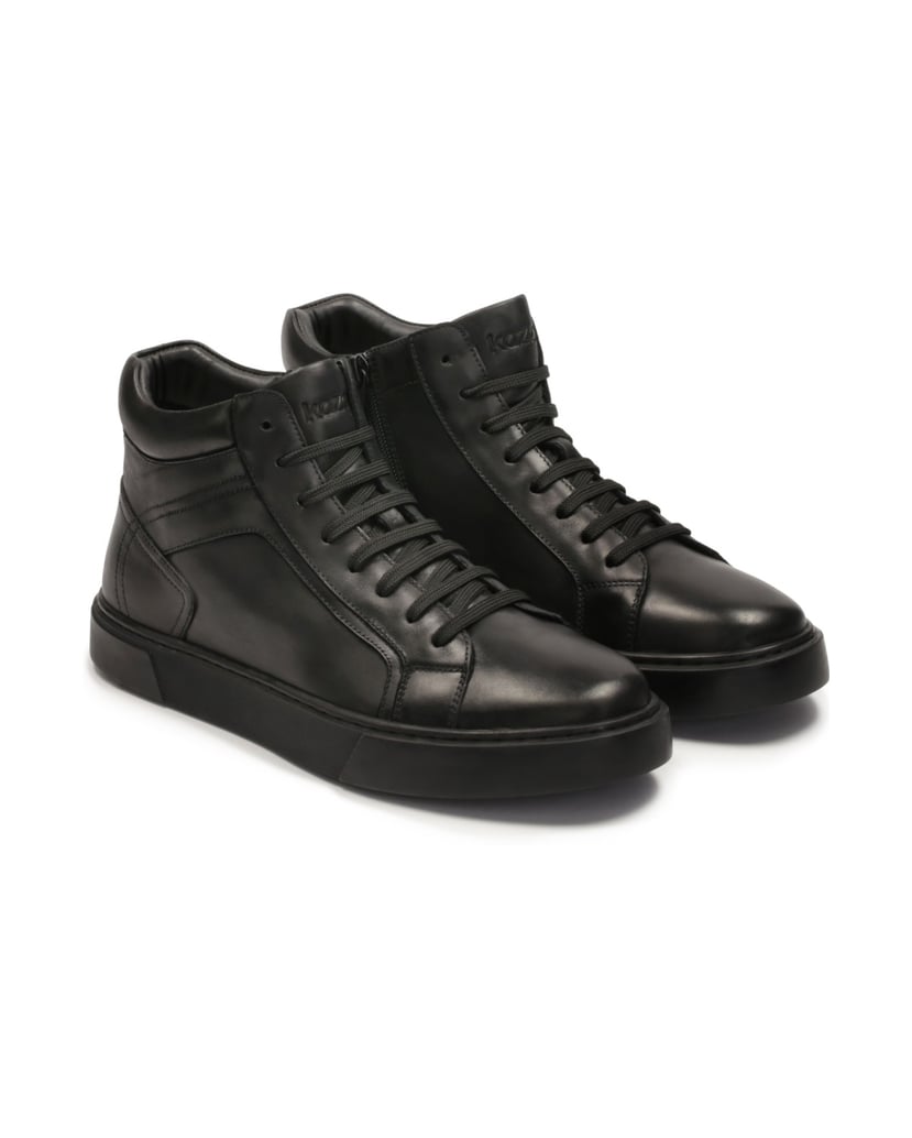 Kazar-Bequeme-schwarze-Herren-Sneaker-mit-hohem-Schaft-schwarz
