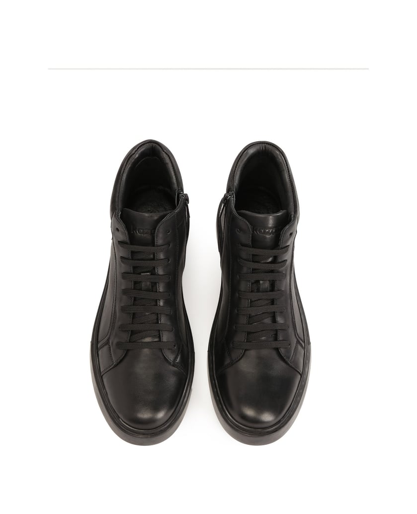 Kazar-Bequeme-schwarze-Herren-Sneaker-mit-hohem-Schaft-schwarz