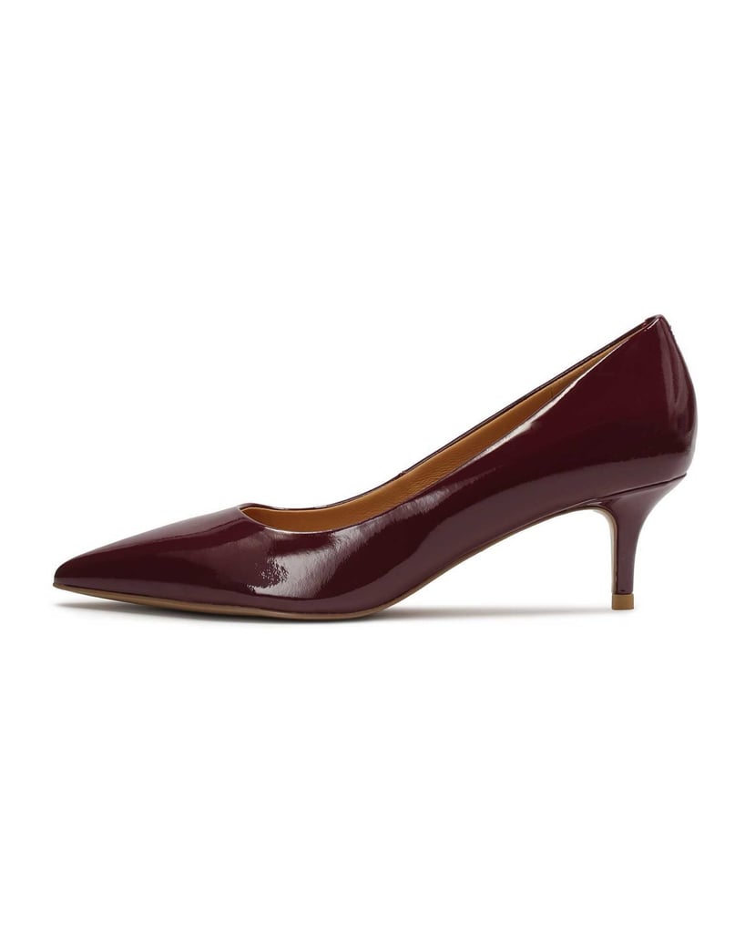 Kazar-Kastanienbraune-niedrige-Pumps-aus-Lackleder-rot