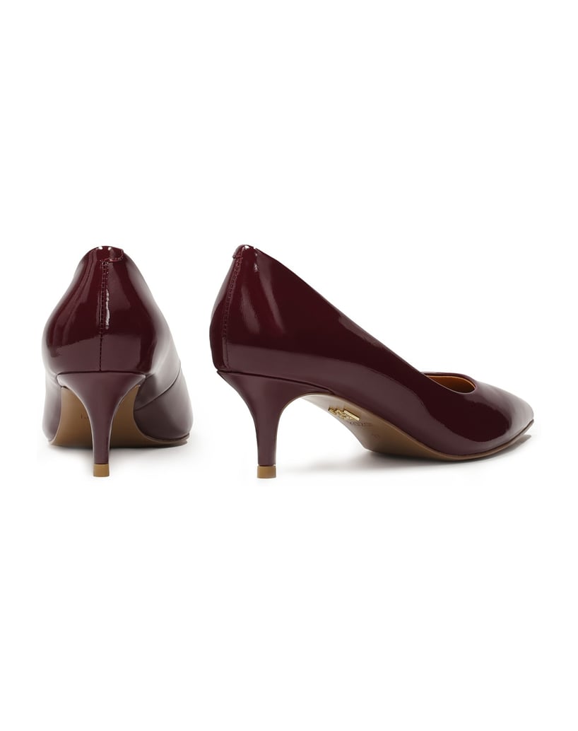 Kazar-Kastanienbraune-niedrige-Pumps-aus-Lackleder-rot
