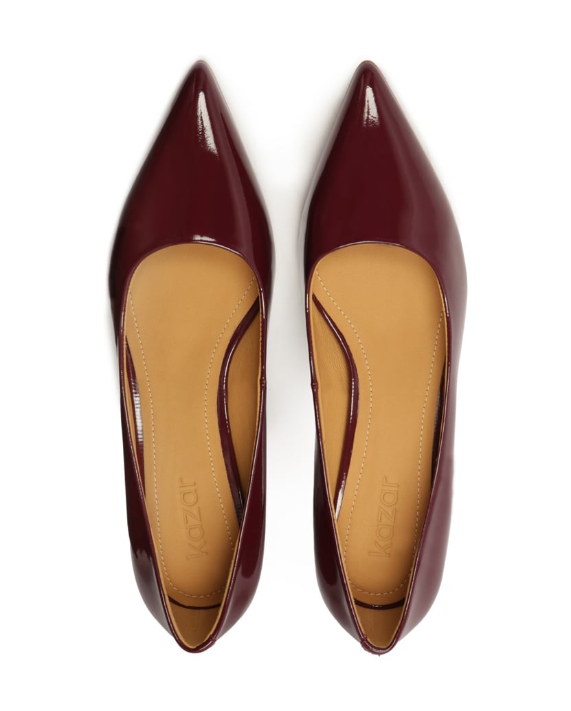 Kazar-Kastanienbraune-niedrige-Pumps-aus-Lackleder-rot