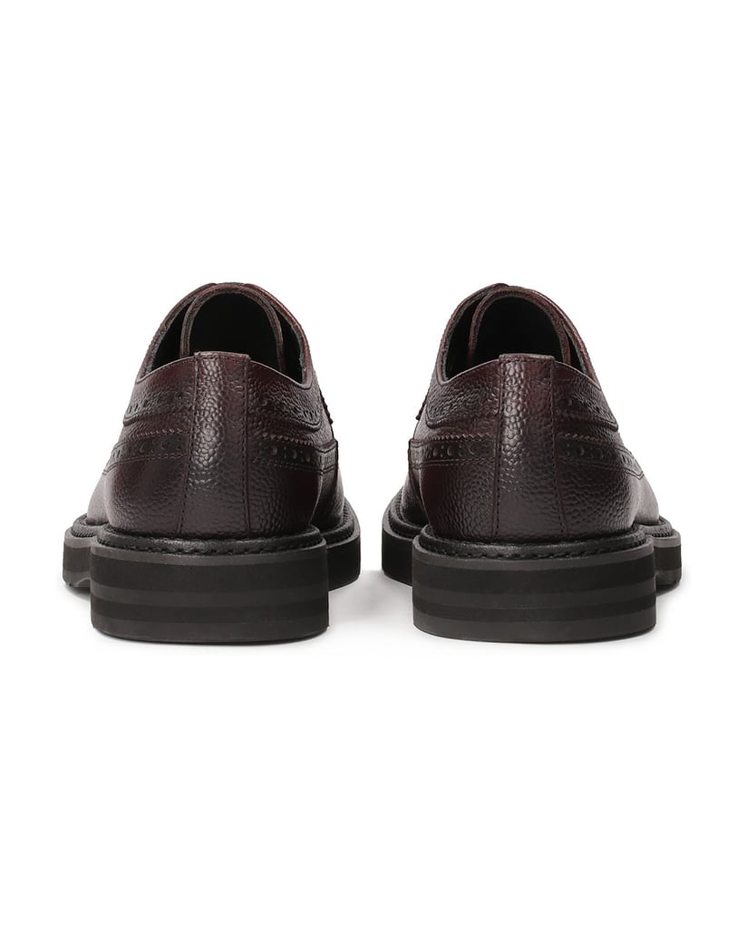 Kazar-Kastanienbraune-Brogue-Schuhe-aus-Naturleder-rot