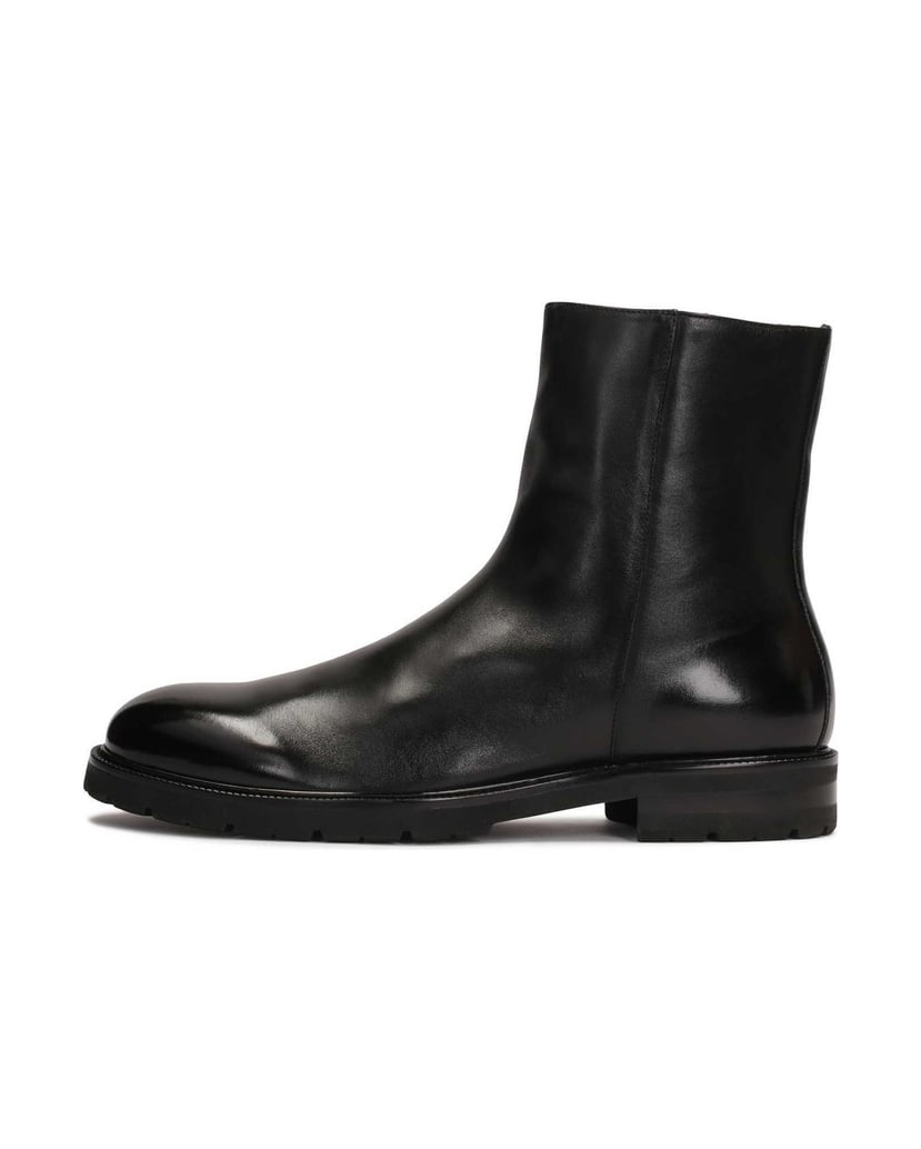 Kazar-Schwarze-Lederstiefel-mit-minimalistischem-Schaft-schwarz
