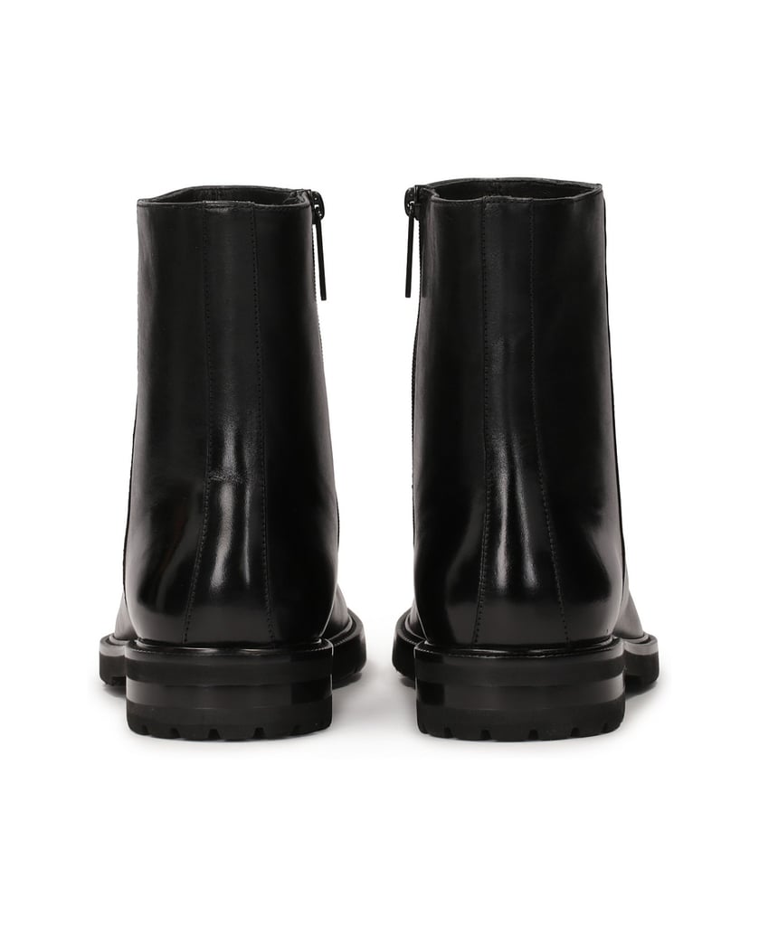 Kazar-Schwarze-Lederstiefel-mit-minimalistischem-Schaft-schwarz