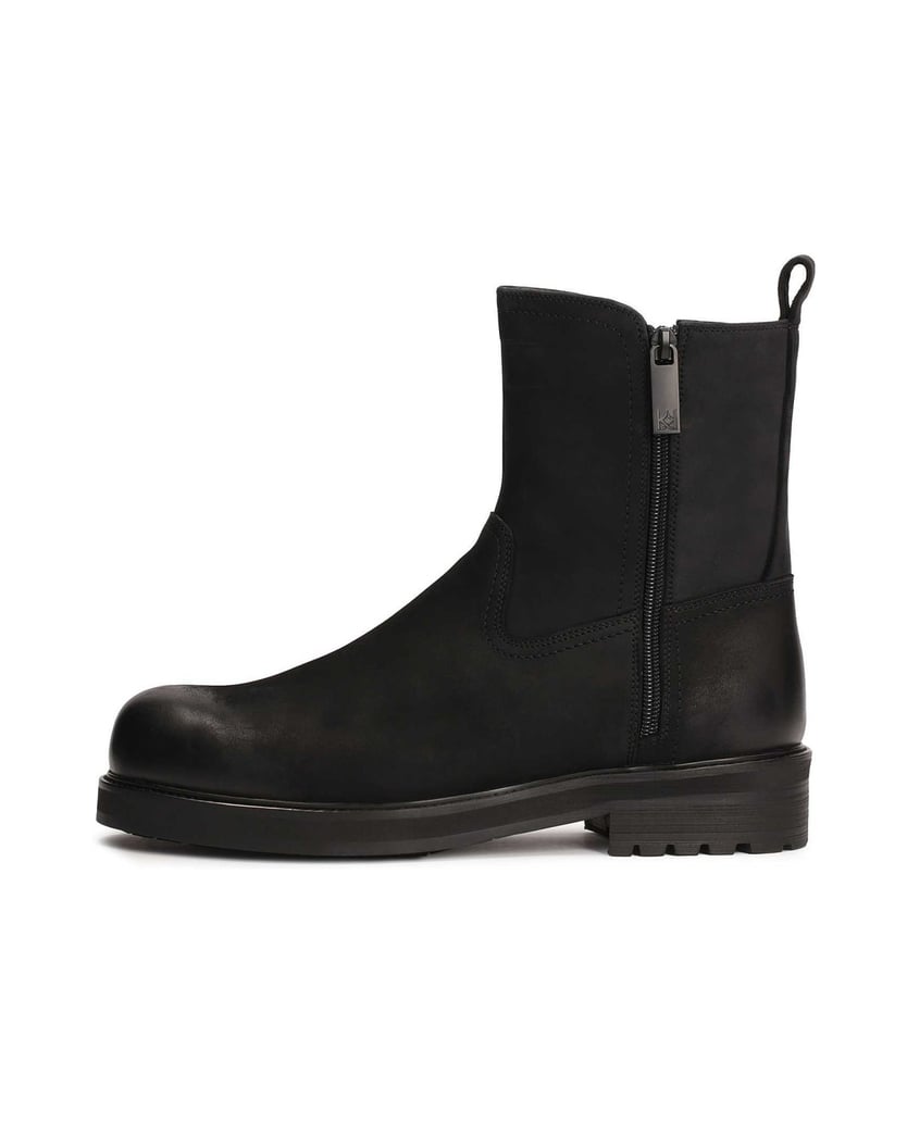 Kazar-Schwarze-Herrenstiefel-aus-kombinierten-Materialien-schwarz