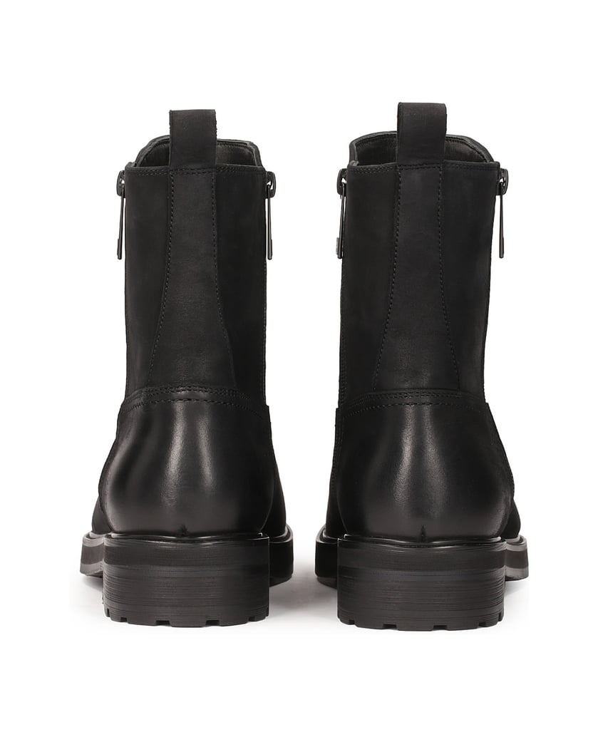 Kazar-Schwarze-Herrenstiefel-aus-kombinierten-Materialien-schwarz