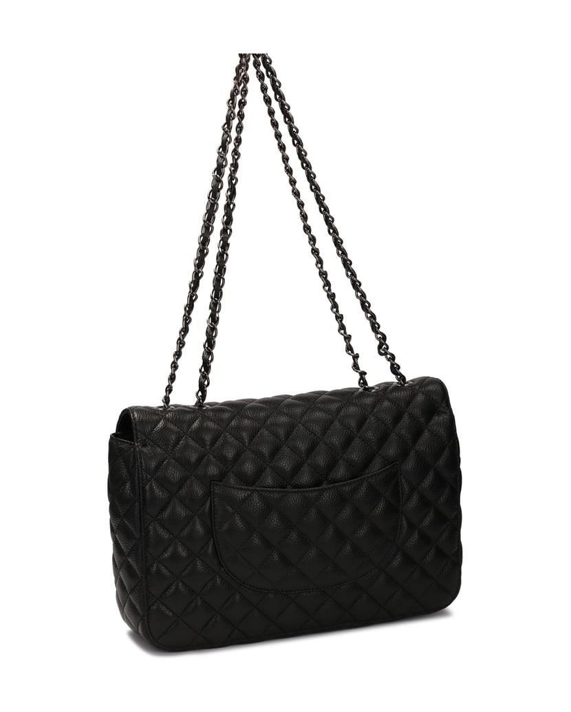 Kazar-Große-gesteppte-Handtasche-mit-Kette-schwarz
