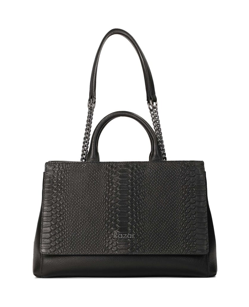 Kazar-Schwarze-Handtasche-mit-ungewöhnlicher-Form-schwarz