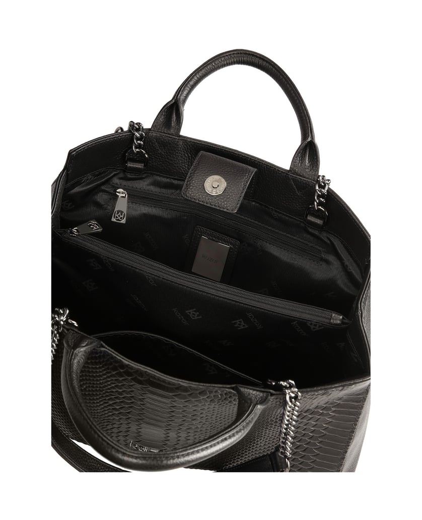 Kazar-Schwarze-Handtasche-mit-ungewöhnlicher-Form-schwarz