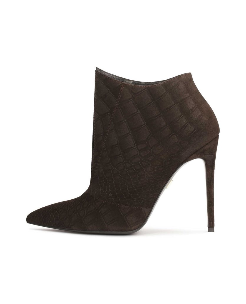 Kazar-Braune-Stiefel-aus-geprägtem-Wildleder-dunkelbraun