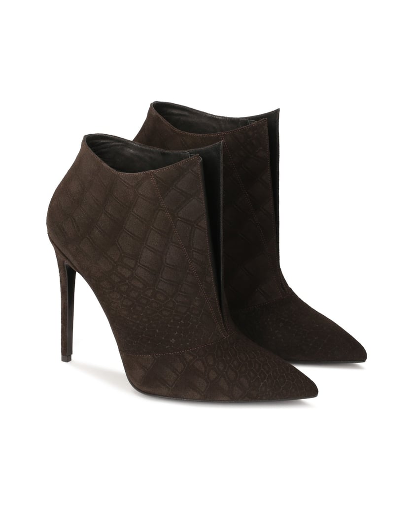 Kazar-Braune-Stiefel-aus-geprägtem-Wildleder-dunkelbraun