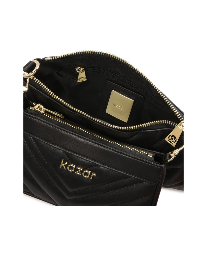 Kazar-3-in-1-Handtasche-an-einem-breiten-Riemen-schwarz