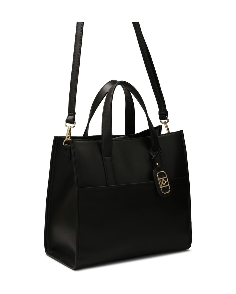 Kazar-Große-Handtasche-mit-Griffen-und-Riemen-schwarz