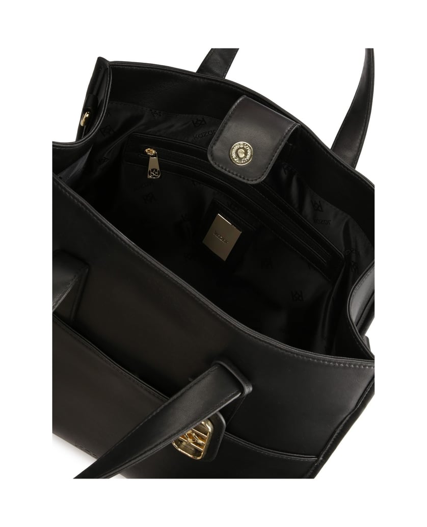 Kazar-Große-Handtasche-mit-Griffen-und-Riemen-schwarz