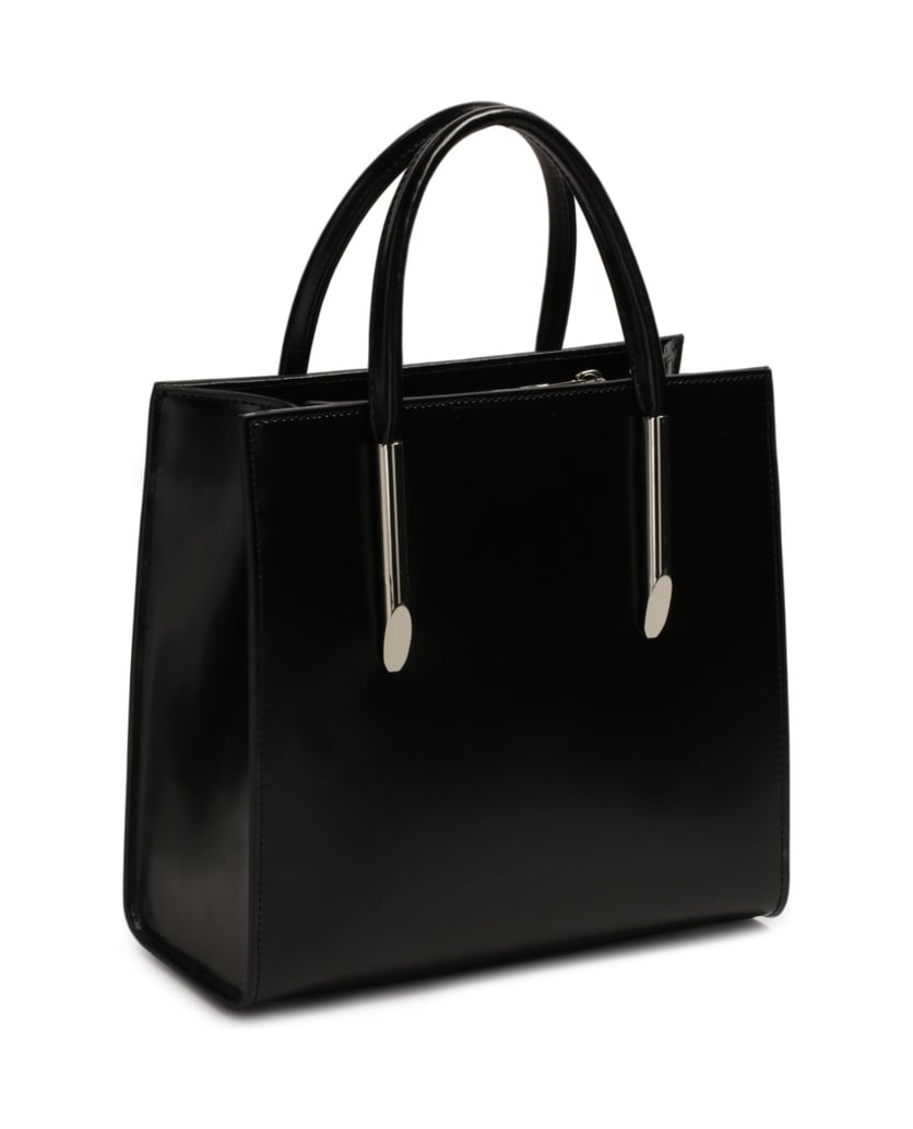 Kazar-Schwarze-Handtasche-mit-Schlüsselring,-verziert-mit-silbernen-Strasssteinen-schwarz