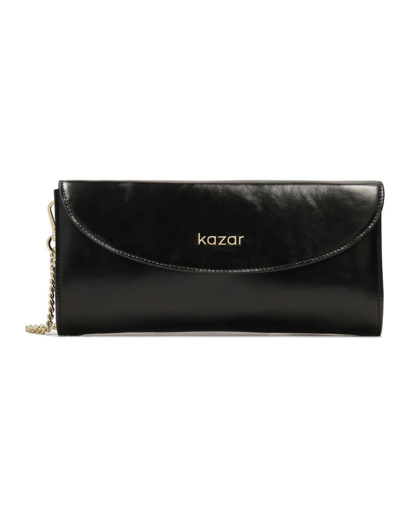 Kazar-Kleine-längliche-Handtasche-mit-zwei-Trägern-schwarz