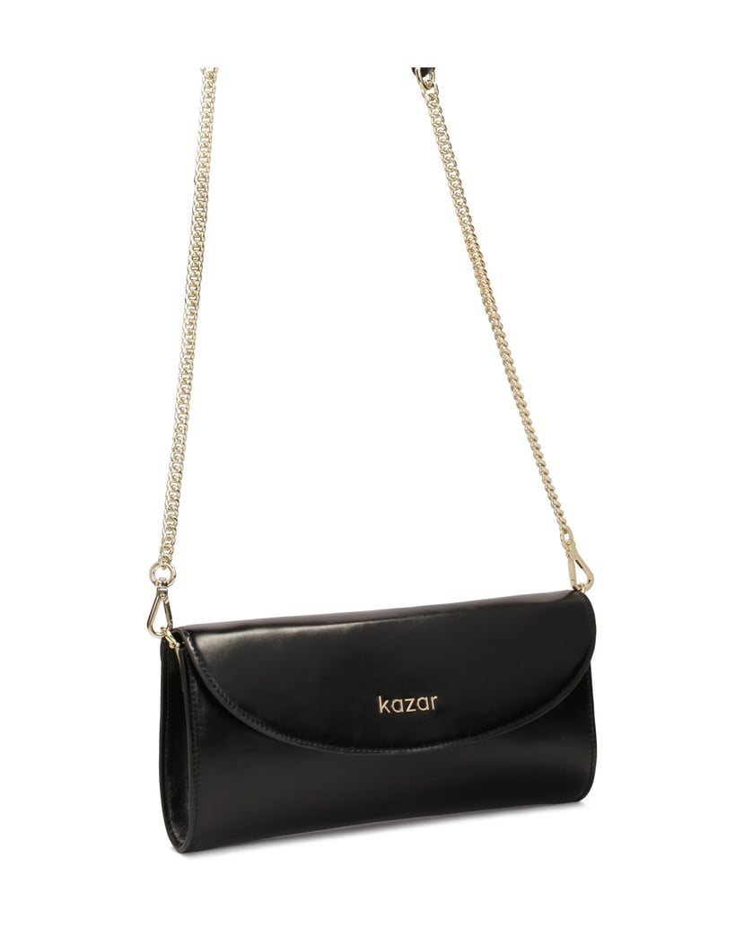 Kazar-Kleine-längliche-Handtasche-mit-zwei-Trägern-schwarz