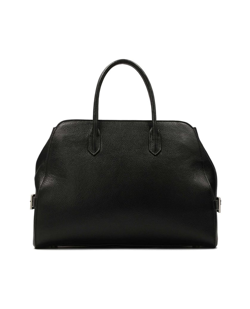 Kazar-Große-urbane-Handtasche-mit-minimalistischen-Griffen-schwarz