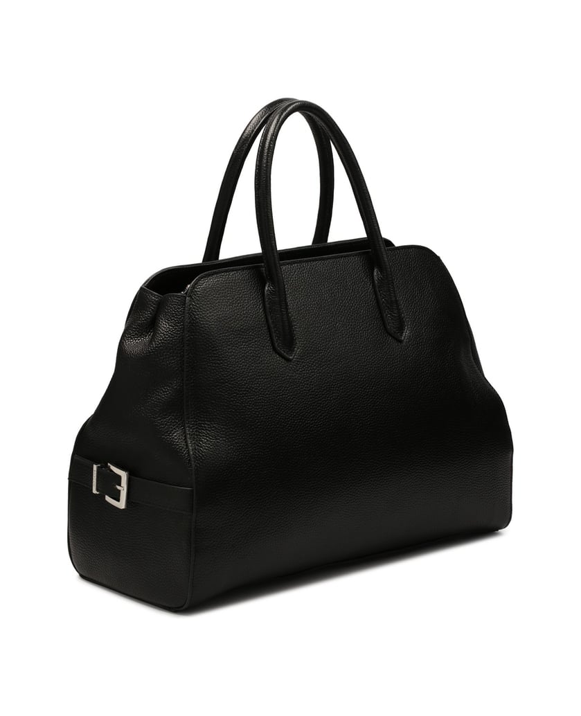 Kazar-Große-urbane-Handtasche-mit-minimalistischen-Griffen-schwarz
