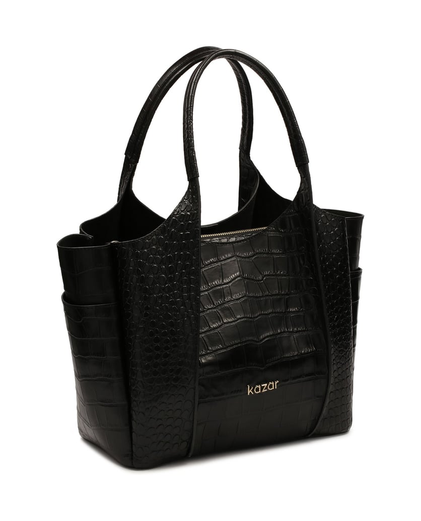 Kazar-Handtasche-in-Krokodillederoptik-schwarz