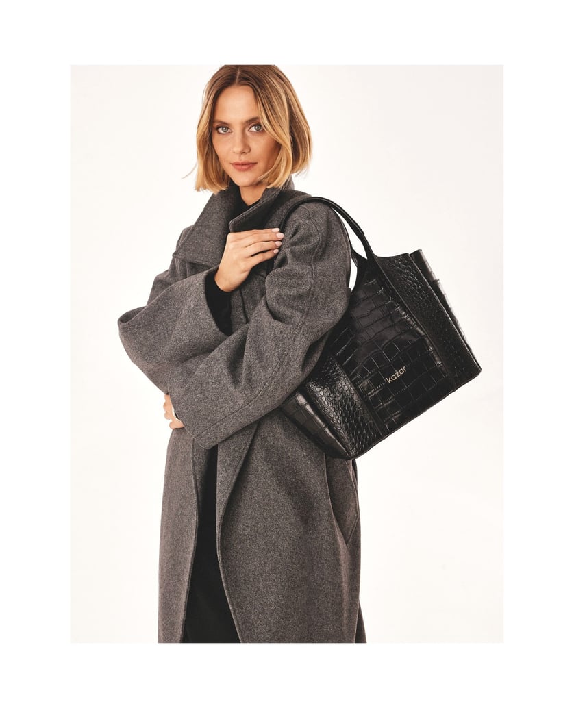 Kazar-Handtasche-in-Krokodillederoptik-schwarz