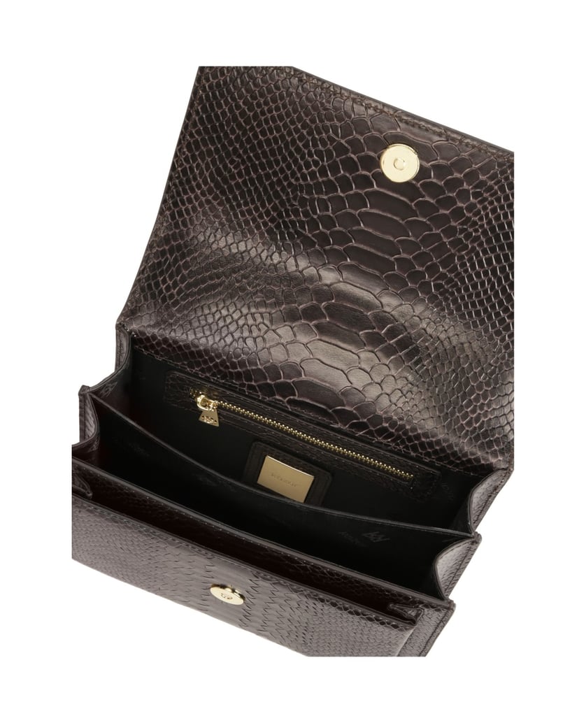 Kazar-Braune-geprägte-Lederhandtasche-braun