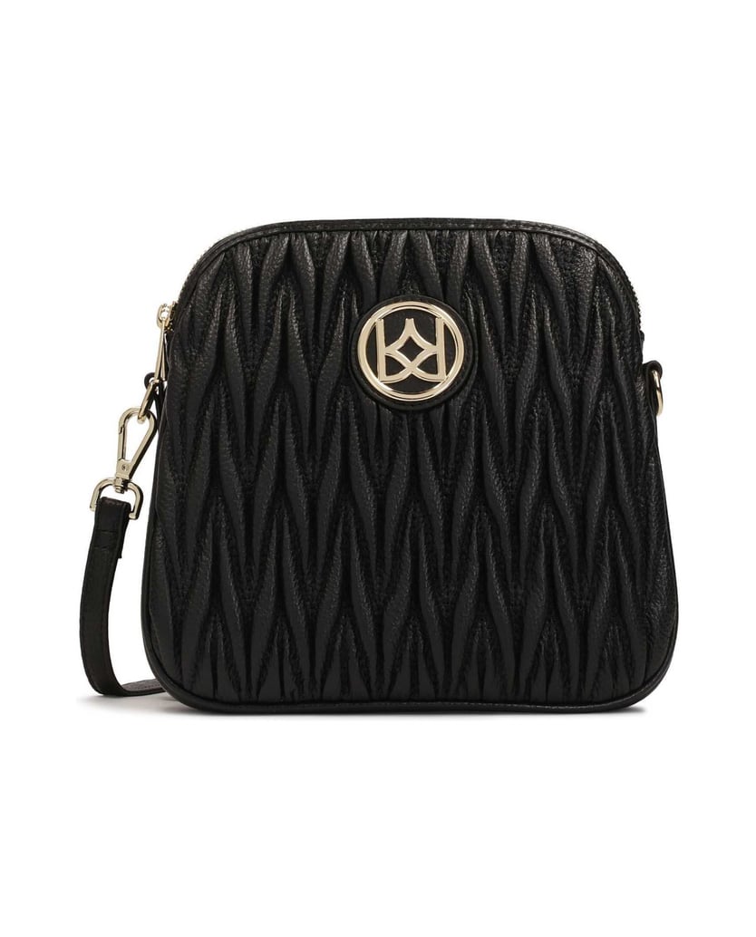Kazar-Klassische-Gürtelposttasche-aus-Leder-schwarz