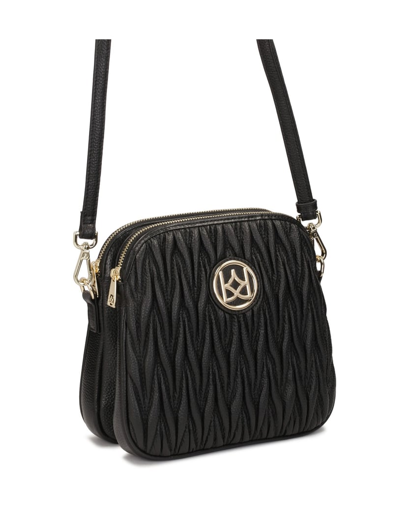 Kazar-Klassische-Gürtelposttasche-aus-Leder-schwarz