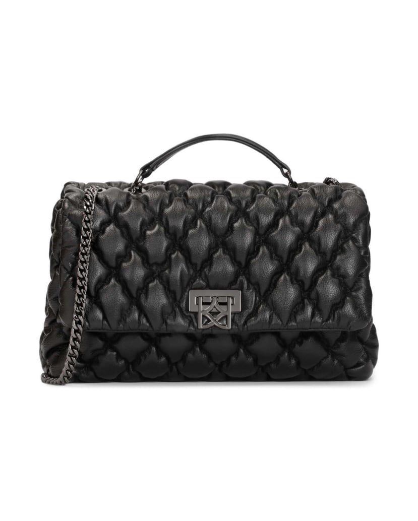 Kazar-Stilvolle-Handtasche-mit-weicher-Kette-schwarz