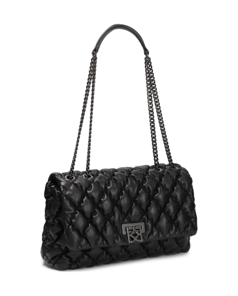 Kazar-Stilvolle-Handtasche-mit-weicher-Kette-schwarz