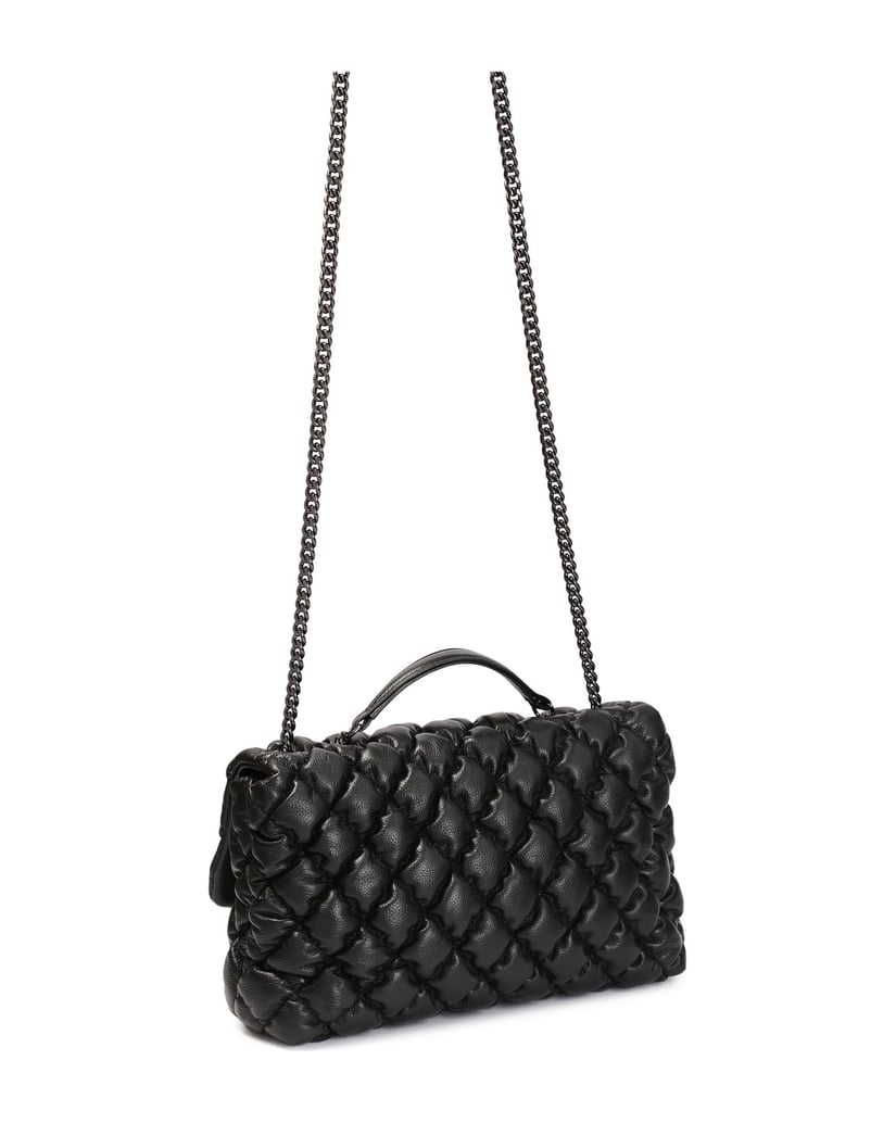 Kazar-Stilvolle-Handtasche-mit-weicher-Kette-schwarz