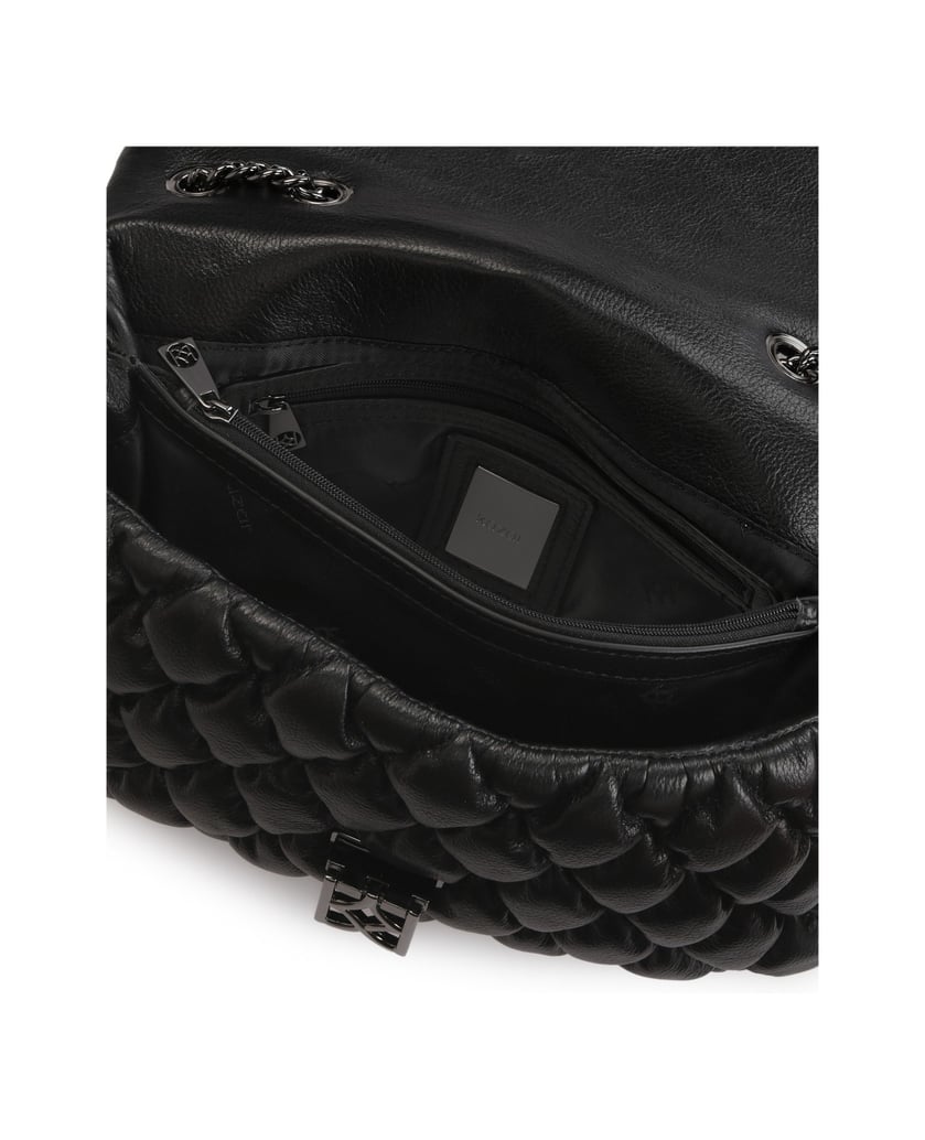 Kazar-Stilvolle-Handtasche-mit-weicher-Kette-schwarz