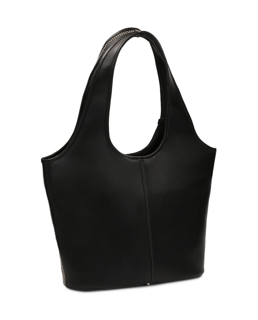 Kazar-Mit-kleinen-Metallnieten-verzierte-Hobo-Tasche-schwarz