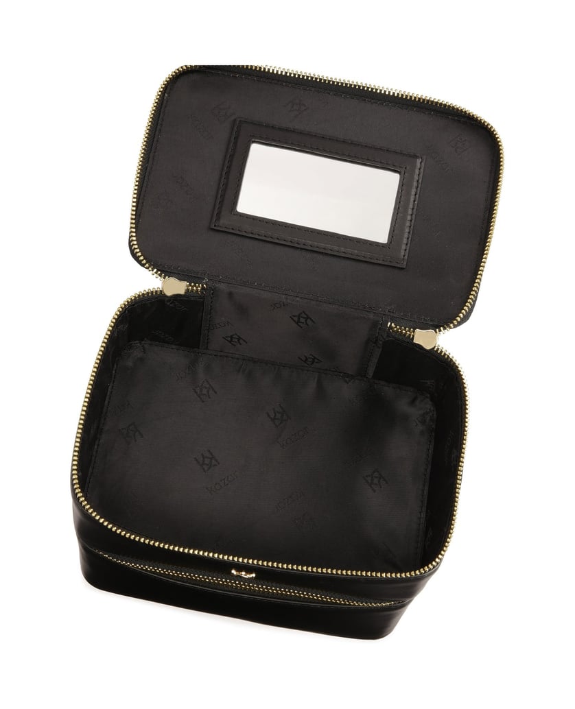 Kazar-Kosmetiktasche-mit-zwei-Fächern-in-Form-einer-Truhe-schwarz