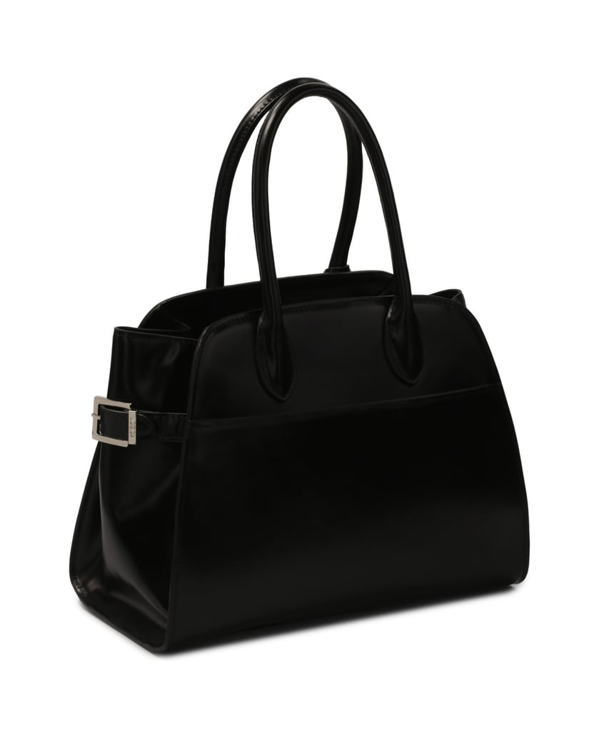 Kazar-Elegante-steife-Handtasche-mit-Griffen-schwarz