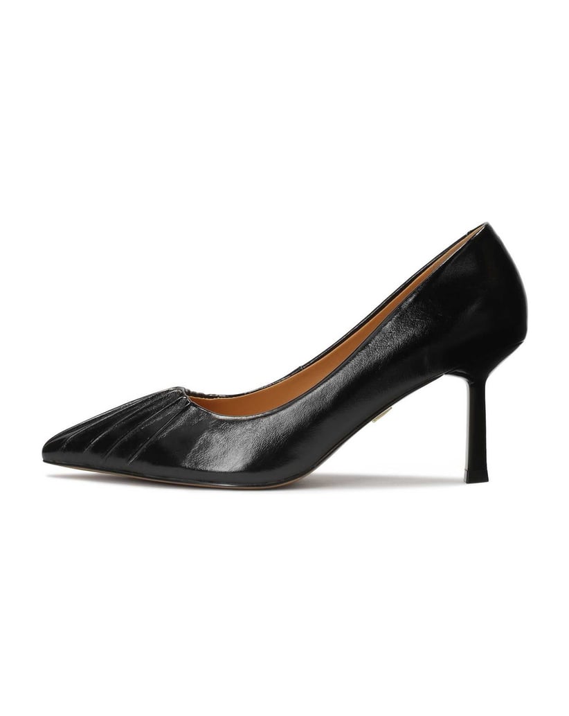 Kazar-Schwarze-Pumps-mit-Bügelfalte-schwarz