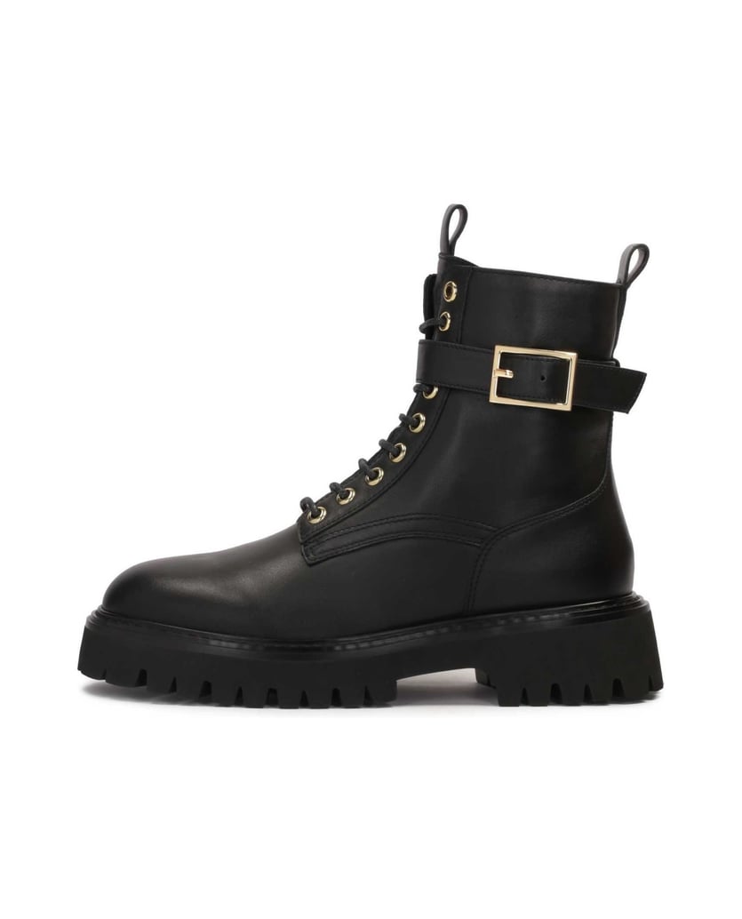 Kazar-Schwarze-Stiefel-mit-Profilsohle-schwarz