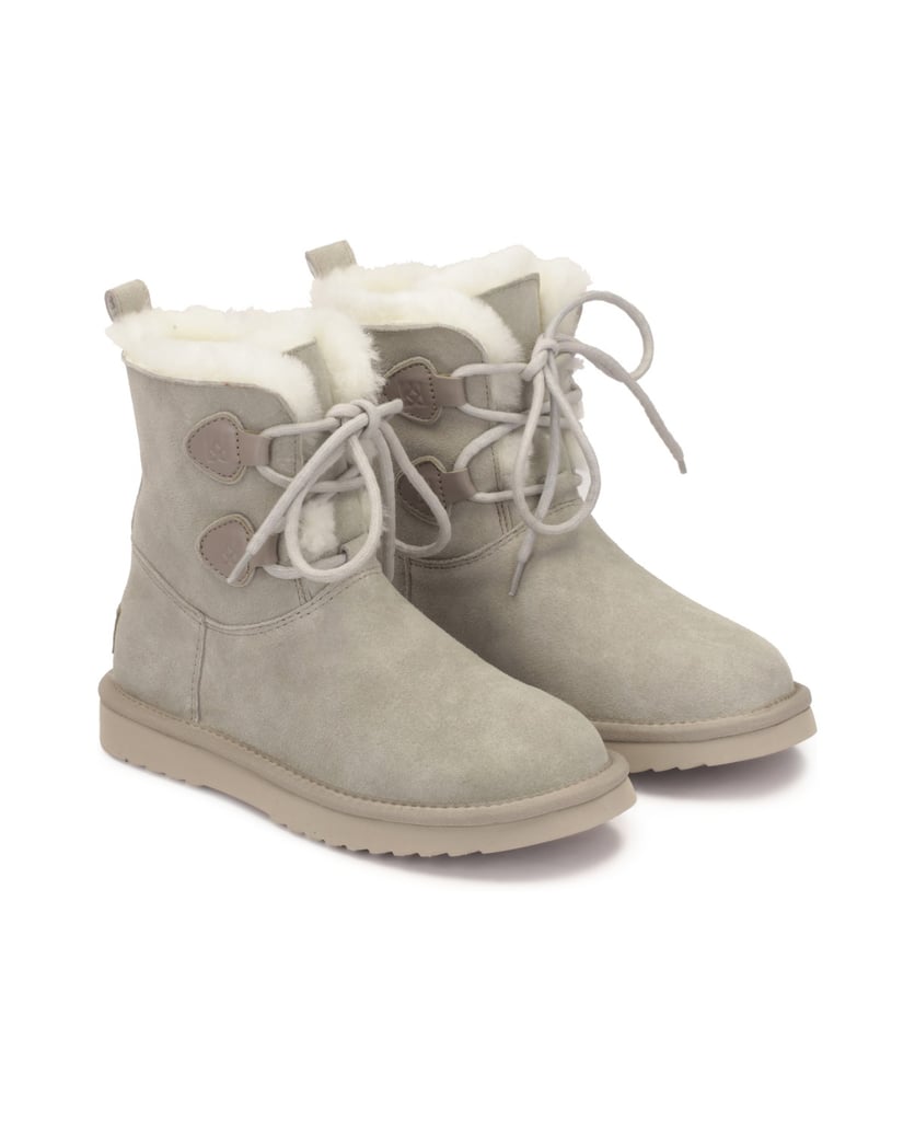 Kazar-Graue-Schneestiefel-mit-Schnürung-grau