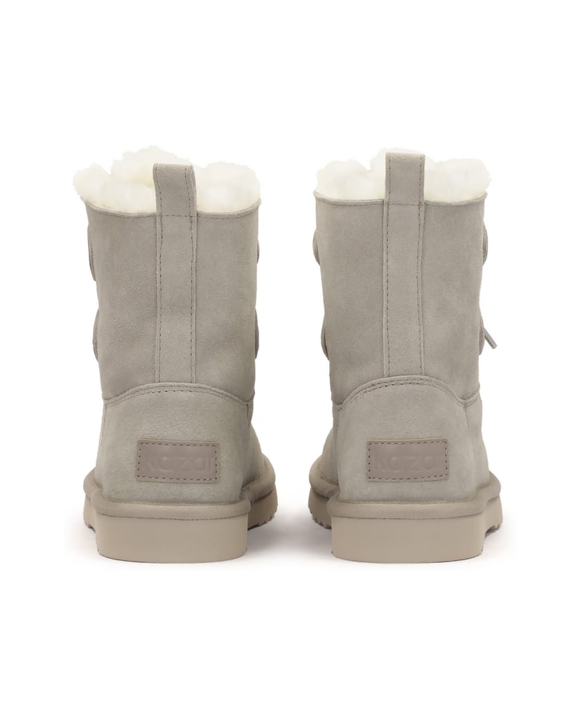Kazar-Graue-Schneestiefel-mit-Schnürung-grau
