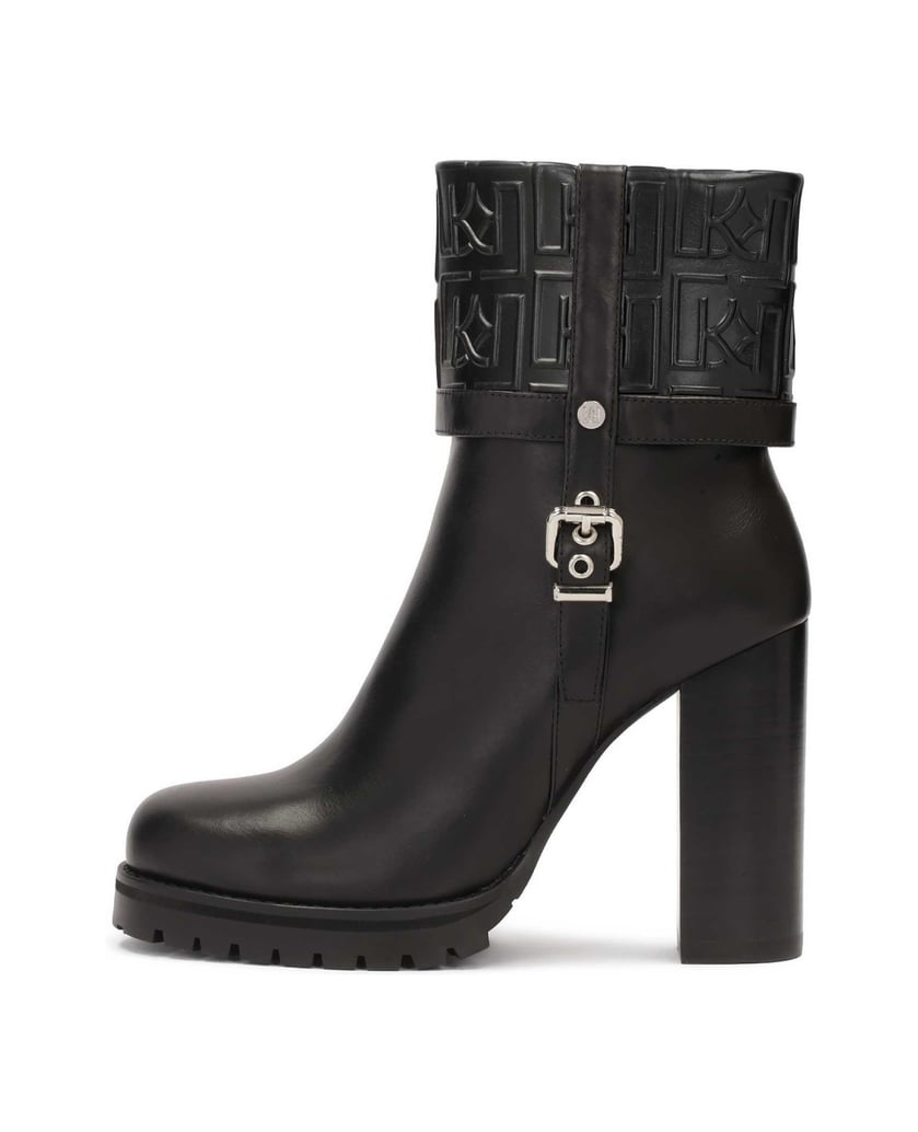 Kazar-Stiefel-mit-umgeschlagenem,-verziertem-Schaft-schwarz