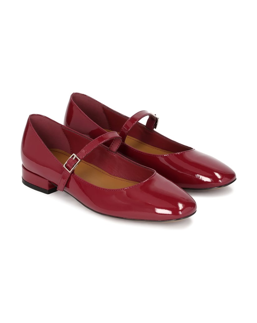 Kazar-Kastanienbraune-Mary-Jane-Pumps-aus-Lackleder-rot